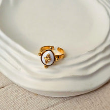 Vintage Pearl Geometric Ring-1  taahirajewellery