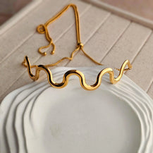 Spiral Adjustable Choker Necklace-1  taahirajewellery
