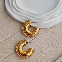 Bella Zircon Hoop Earrings-2  taahirajewellery