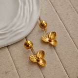 Oliver Gold Flower Earrings