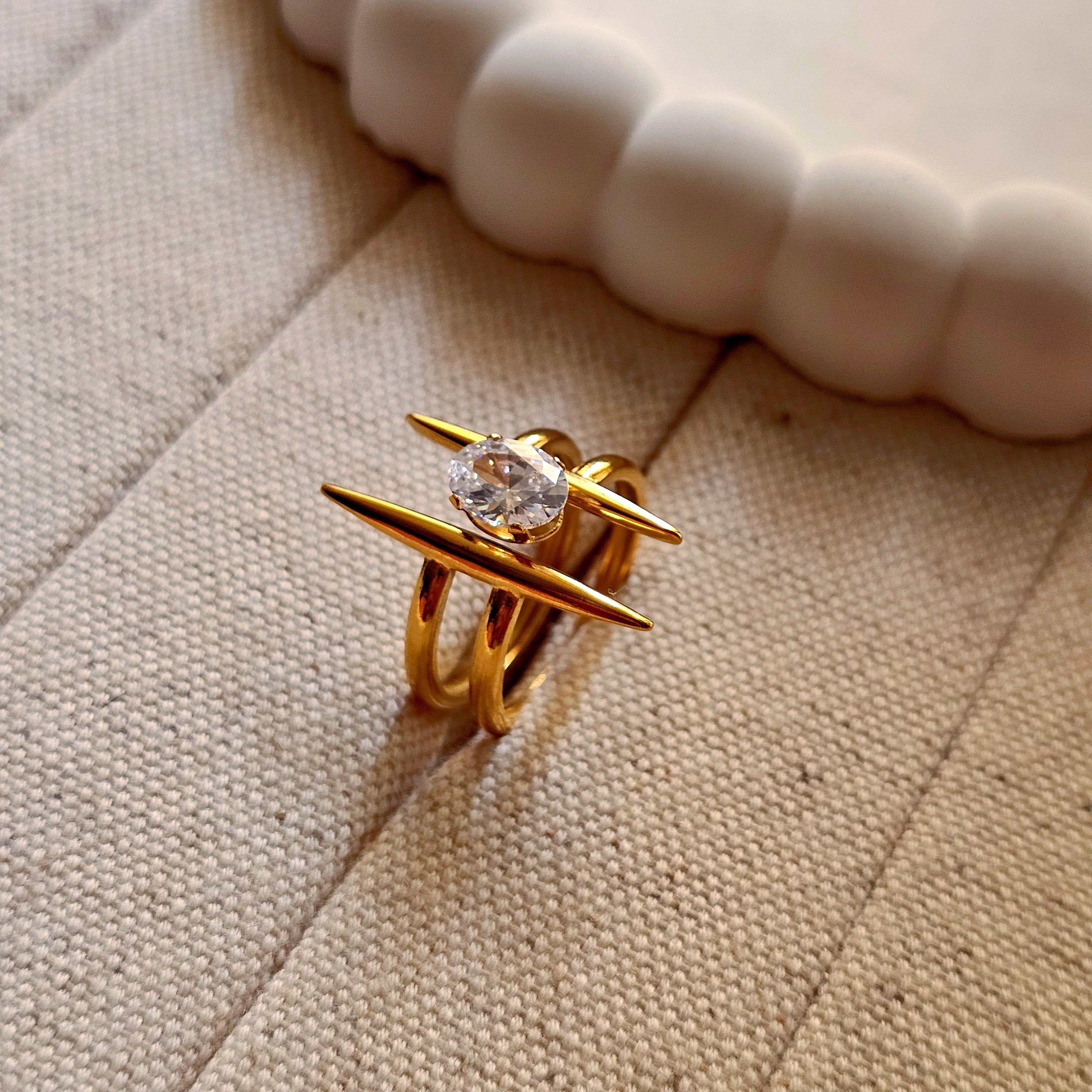 Shay Solitaire Statement Ring-2  taahirajewellery