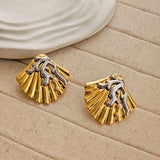 Shell Silver Gold Earrings
