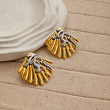 Shell Silver Gold Earrings