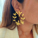Leaf Brass Earrings