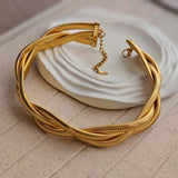 Reese Chunky Twisted Choker Necklace
