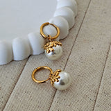 Nancy Pearl Cuff Earrings