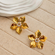 Celine Flower Stud Earrings-4  taahirajewellery