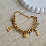 Lock & Key Charm Bracelet