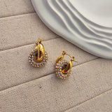 Angel Gold Plated Zircon Earrings