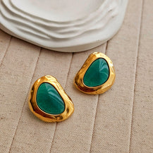 Paris Emerald Stone Earrings-1  taahirajewellery
