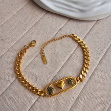 Katie Heart Chain Bracelet-2  taahirajewellery