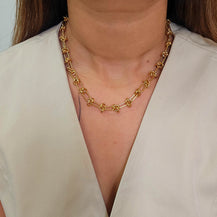18kt G.P Knotted Necklace-2  taahirajewellery