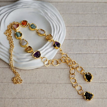 Knot Brass Necklace-5  taahirajewellery
