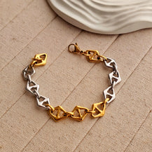 Joy Silver & Gold Link Bracelet-1  taahirajewellery