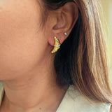 Croissant Zircon Earrings