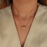 Evil Eye Round Pandent Necklace-2  taahirajewellery