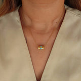 Evil Eye Round Pandent Necklace-2  taahirajewellery