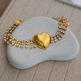 Chunky Heart Choker Necklace