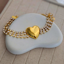 Chunky Heart Choker Necklace-1  taahirajewellery