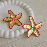 Starfish Red Earrings