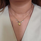 Olivia Gold Shell Necklace-2  taahirajewellery