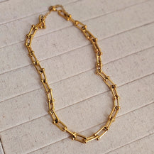 Hope Interlock Chain Necklace-3  taahirajewellery