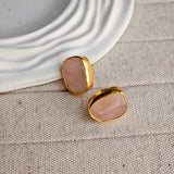 Amie Stud Brass Earrings