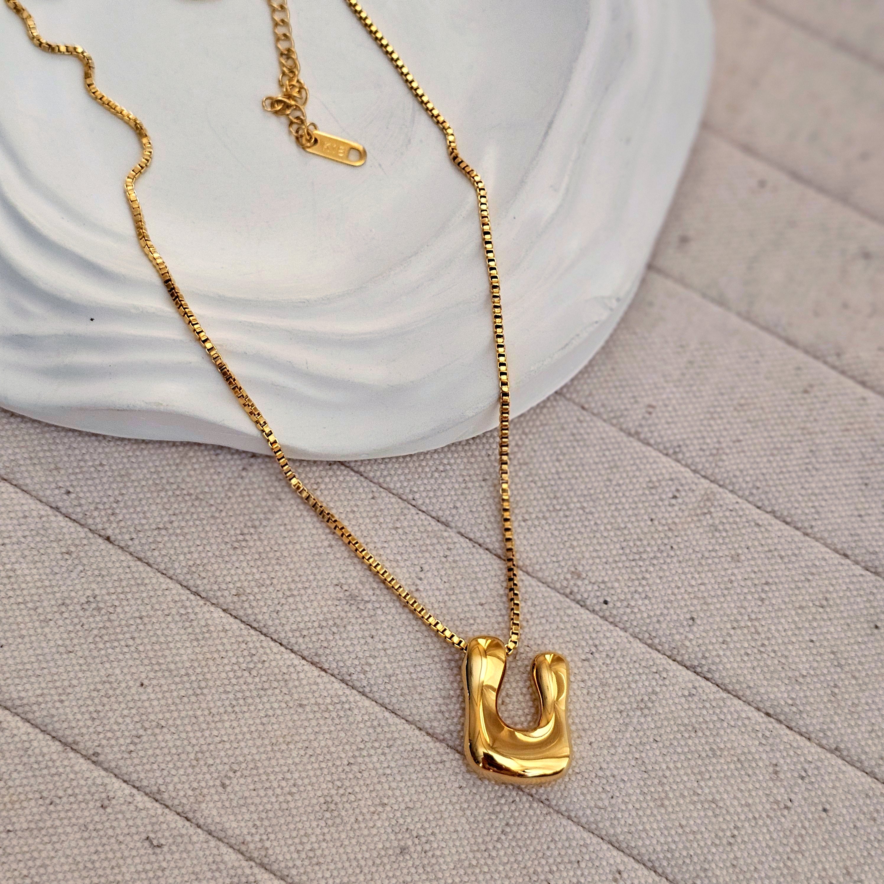 18kt G.P Alphabet Necklaces