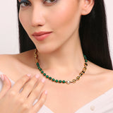 Dallas Emerald Bead Neclace