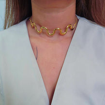 Spiral Adjustable Choker Necklace-2  taahirajewellery