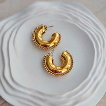 Bella Zircon Hoop Earrings-3  taahirajewellery