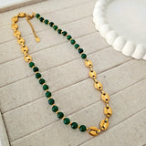 Dallas Emerald Bead Neclace