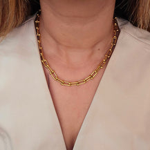 Hope Interlock Chain Necklace-4  taahirajewellery