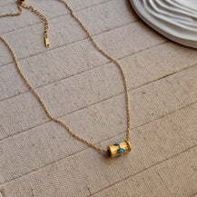 Evil Eye Round Pandent Necklace-3  taahirajewellery