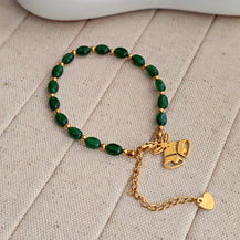 Christmas Green Bead Bracelet-1  taahirajewellery