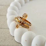 Safety Pin Layered Ring