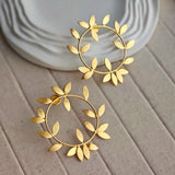Leaf Brass Earrings