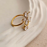 Cove Zircon Adjustable Ring