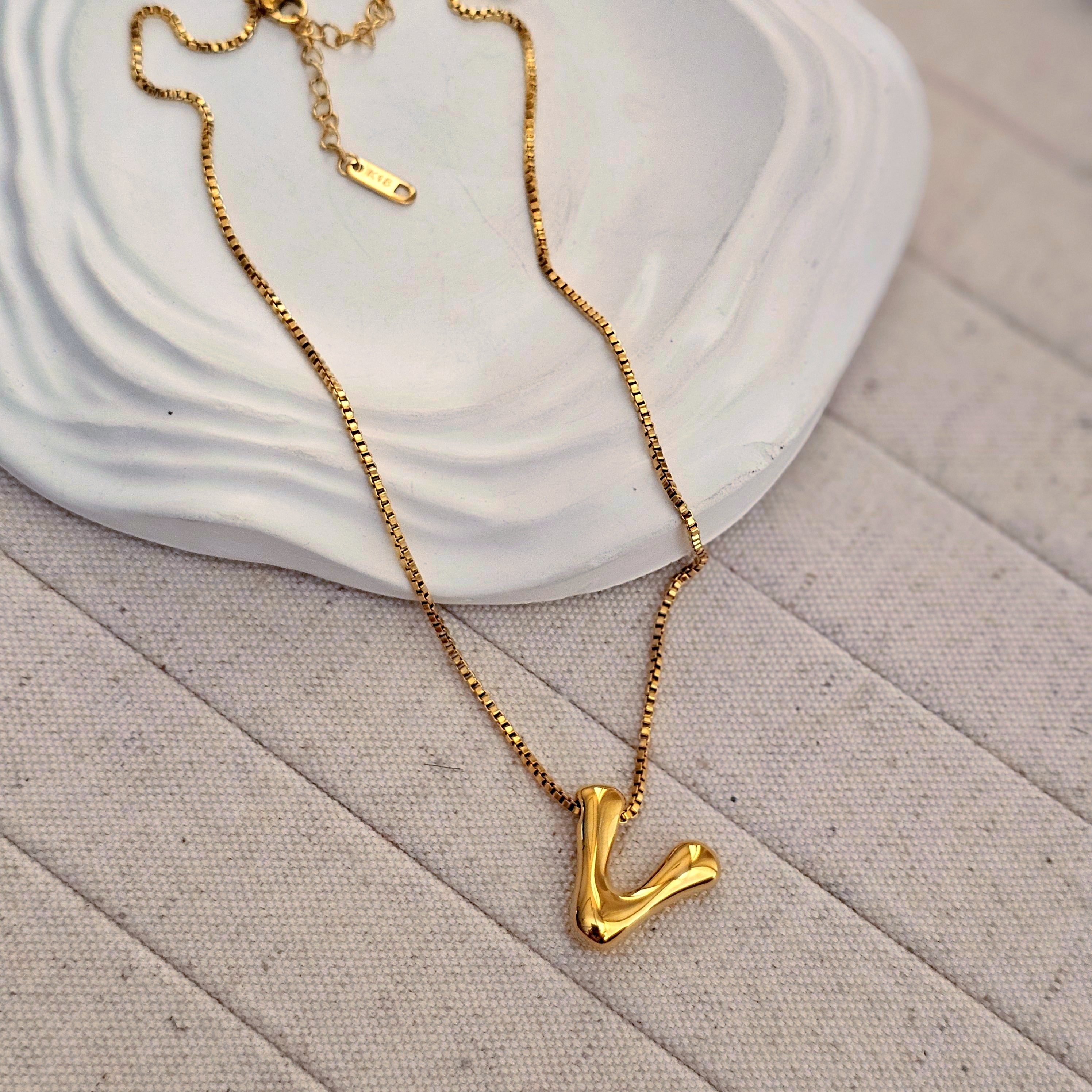 18kt G.P Alphabet Necklaces