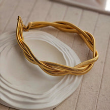 Reese Chunky Twisted Choker Necklace-3  taahirajewellery