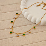 Blake Emerald Stone Necklace