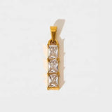 Triple Baguette Charm