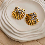 Shell Silver Gold Earrings
