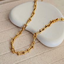 Hope Interlock Chain Necklace-1  taahirajewellery