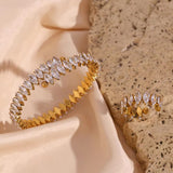 18kt Gold Plated Zircon Marquise cut bracelet