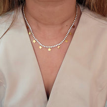 Zircon Chain Tennis Star Necklace-2  taahirajewellery