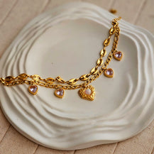 Harmony Heart Charm Bracelet-2  taahirajewellery