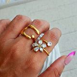 Cove Zircon Adjustable Ring