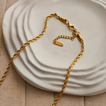 18kt G.P Rope Chain Necklace-3  taahirajewellery
