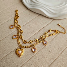 Harmony Heart Charm Bracelet-1  taahirajewellery